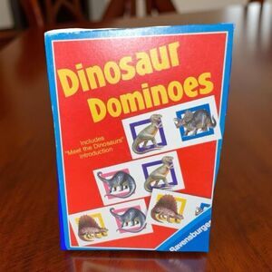 Vintage 1988 Ravensburger Dinosaur Dominoes Game